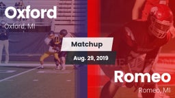 Matchup: Oxford vs. Romeo  2019