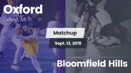 Matchup: Oxford vs. Bloomfield Hills 2019