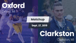 Matchup: Oxford vs. Clarkston  2019