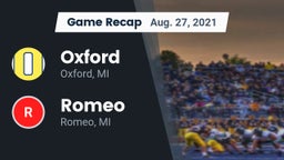 Recap: Oxford  vs. Romeo  2021