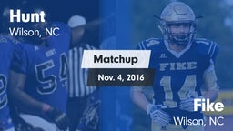 Matchup: Hunt vs. Fike  2016