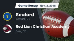 Recap: Seaford  vs. Red Lion Christian Academy 2018
