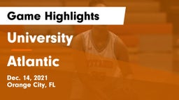 University  vs Atlantic Game Highlights - Dec. 14, 2021