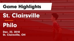 St. Clairsville  vs Philo  Game Highlights - Dec. 22, 2018