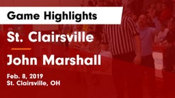 St. Clairsville  vs John Marshall  Game Highlights - Feb. 8, 2019