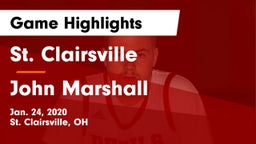 St. Clairsville  vs John Marshall  Game Highlights - Jan. 24, 2020
