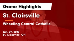 St. Clairsville  vs Wheeling Central Catholic  Game Highlights - Jan. 29, 2020