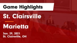 St. Clairsville  vs Marietta  Game Highlights - Jan. 29, 2021