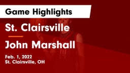 St. Clairsville  vs John Marshall  Game Highlights - Feb. 1, 2022