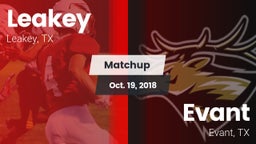 Matchup: Leakey vs. Evant  2018