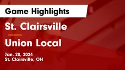St. Clairsville  vs Union Local  Game Highlights - Jan. 20, 2024