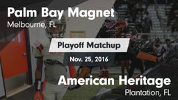 Matchup: Palm Bay vs. American Heritage  2016