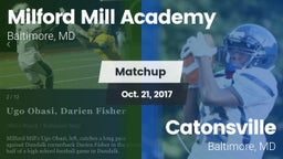 Matchup: Milford Mill Academy vs. Catonsville  2017