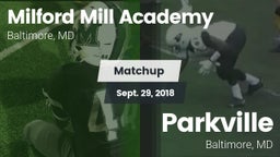 Matchup: Milford Mill Academy vs. Parkville  2018