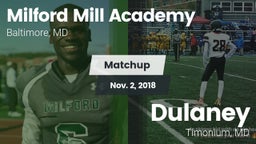 Matchup: Milford Mill Academy vs. Dulaney  2018