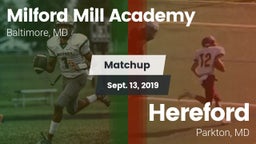 Matchup: Milford Mill Academy vs. Hereford  2019