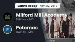 Recap: Milford Mill Academy  vs. Potomac  2019