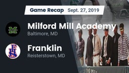 Recap: Milford Mill Academy  vs. Franklin  2019