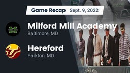 Recap: Milford Mill Academy  vs. Hereford  2022