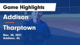 Addison  vs Tharptown  Game Highlights - Nov. 30, 2021