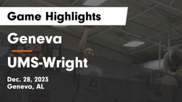 Geneva  vs UMS-Wright  Game Highlights - Dec. 28, 2023