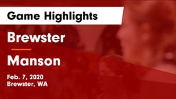 Brewster  vs Manson  Game Highlights - Feb. 7, 2020