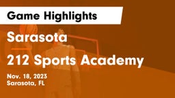 Sarasota  vs 212 Sports Academy Game Highlights - Nov. 18, 2023