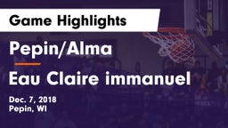 Pepin/Alma  vs Eau Claire immanuel Game Highlights - Dec. 7, 2018