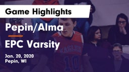 Pepin/Alma  vs EPC Varsity Game Highlights - Jan. 20, 2020