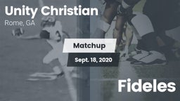 Matchup: Unity Christian vs. Fideles 2020