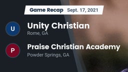 Recap: Unity Christian  vs. Praise Christian Academy  2021
