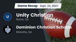 Recap: Unity Christian  vs. Dominion Christian Schools 2021