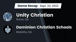 Recap: Unity Christian  vs. Dominion Christian Schools 2022