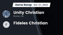 Recap: Unity Christian  vs. Fideles Christian 2022