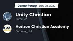 Recap: Unity Christian  vs. Horizon Christian Academy  2022