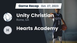 Recap: Unity Christian  vs. Hearts Academy 2023