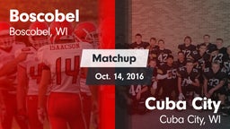 Matchup: Boscobel vs. Cuba City  2016
