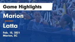 Marion  vs Latta Game Highlights - Feb. 15, 2021