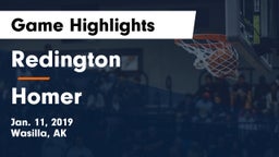 Redington  vs Homer  Game Highlights - Jan. 11, 2019
