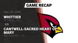 Recap: Whittier  vs. Cantwell-Sacred Heart of Mary  2016