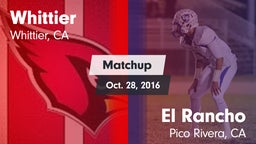 Matchup: Whittier vs. El Rancho  2016