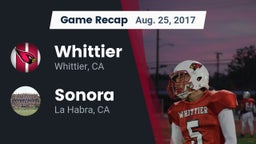 Recap: Whittier  vs. Sonora  2017