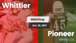 Matchup: Whittier vs. Pioneer  2017