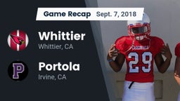 Recap: Whittier  vs. Portola  2018