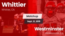 Matchup: Whittier vs. Westminster  2018