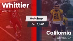 Matchup: Whittier vs. California  2018