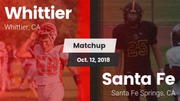 Matchup: Whittier vs. Santa Fe  2018