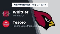 Recap: Whittier  vs. Tesoro  2019