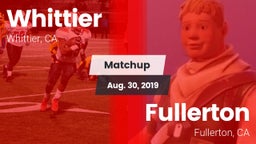 Matchup: Whittier vs. Fullerton  2019