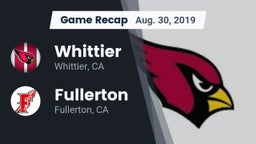 Recap: Whittier  vs. Fullerton  2019